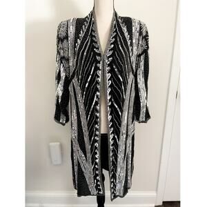 Vintage Sequin Beaded Duster Jacket